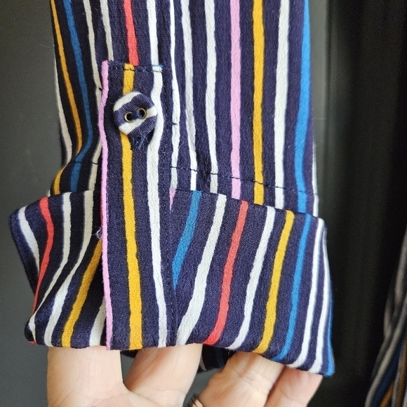 Maeve by Anthropologie Letty Striped Shirtdress Sz 2 - Picture 6 of 13